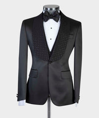Black Two-Piece Shawl Lapel Custom Wedding Suits