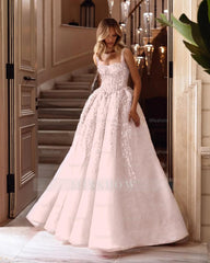 Blue Sweetheart Sleeveless Corset Beaded Tulle Ball Gown Floor Length Formal Evening Dress
