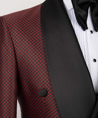 Burgundy Chic Shawl Collar Two-Piece Prom Suit for Men