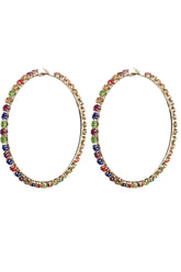 Colorful Beaded Hoop Earring