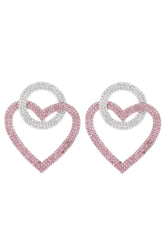 Sparkly Rhinestones Heart Earrings