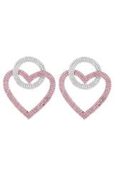Sparkly Rhinestones Heart Earrings