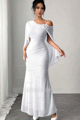 Chic Sleeveless Mermaid Long Formal Dress With Pleated Appliques