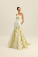 Chic Strapless Sleeveless Appliques Long Formal Dress With Beading