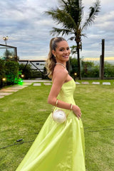 Chic Strapless Sleeveless Bateau Long Formal Dress With Pleated