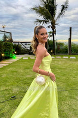 Chic Strapless Sleeveless Bateau Long Formal Dress With Pleated
