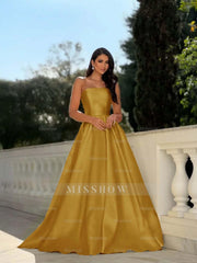 Chic Strapless Sleeveless Long A Line Formal Dress With Pleated