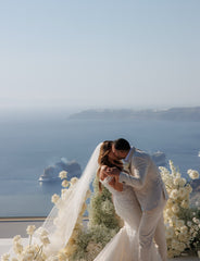 Chic White Mermaid Sweetheart Off-The-Shoulder Sleeveless Sweep Train Tulle Wedding Dress With Appliques