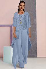 Chiffon Mother of the Bride Pantsuits with Jacket