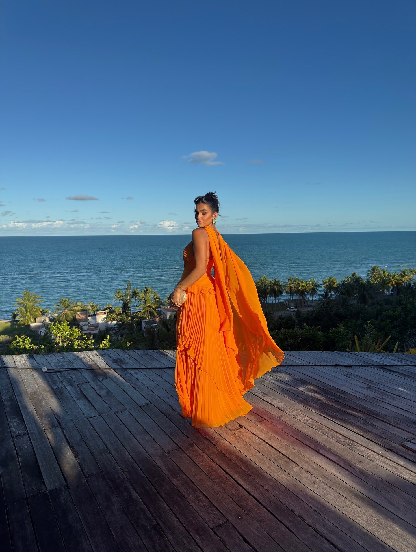 Chiffon Strapless Sleeveless Long Formal Dress With Pleated Scarf