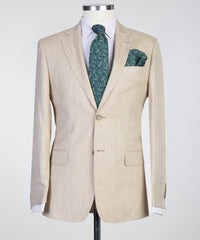 Classic Champagne Two-Piece Fashionable Notched Lapel Men’s Suits