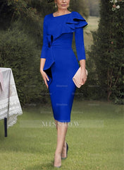 Column/Sheath Mother of the Bride Ruffled Dresses