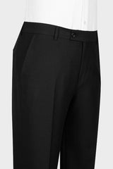 Custom Black Shawl Collar Double Breasted Groom's Wedding Suit