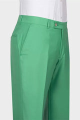 Custom Green Shawl Lapel Double Breasted Prom Suits