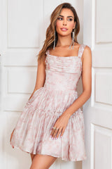 Cute A Line Square Neck Sage Corset Homecoming Dress