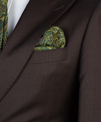 Dark Brown Latest Peaked Lapel Three-Piece Men’s Business Suits