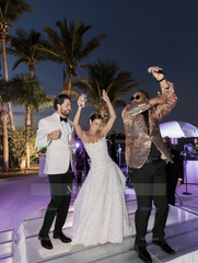 Designer Long White A-line Strapless Lace Sleeveless Wedding Dress