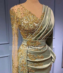 Elegant Evening Dresses with Sleeves Long Prom Evening Dresses