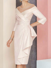 Elegant Knee-Length V-Neck Sheath/Column Mother of the Bride Dresses