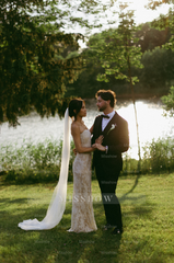 Elegant Long Column Strapless Lace Corset Sleeveless Wedding Dress