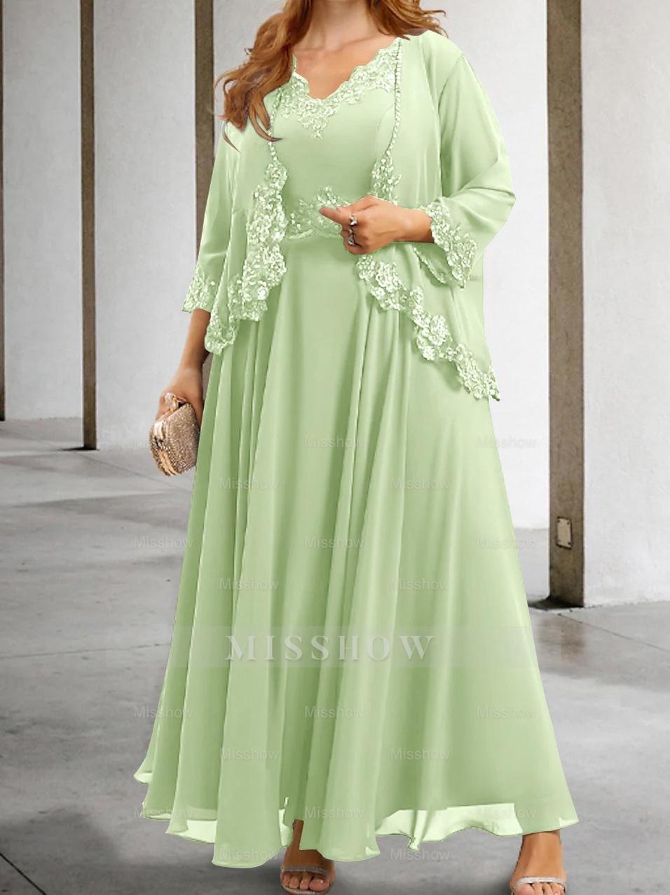 Elegant Mother of the Bride A-Line/Princess Dresses Featuring Applique & Sequins