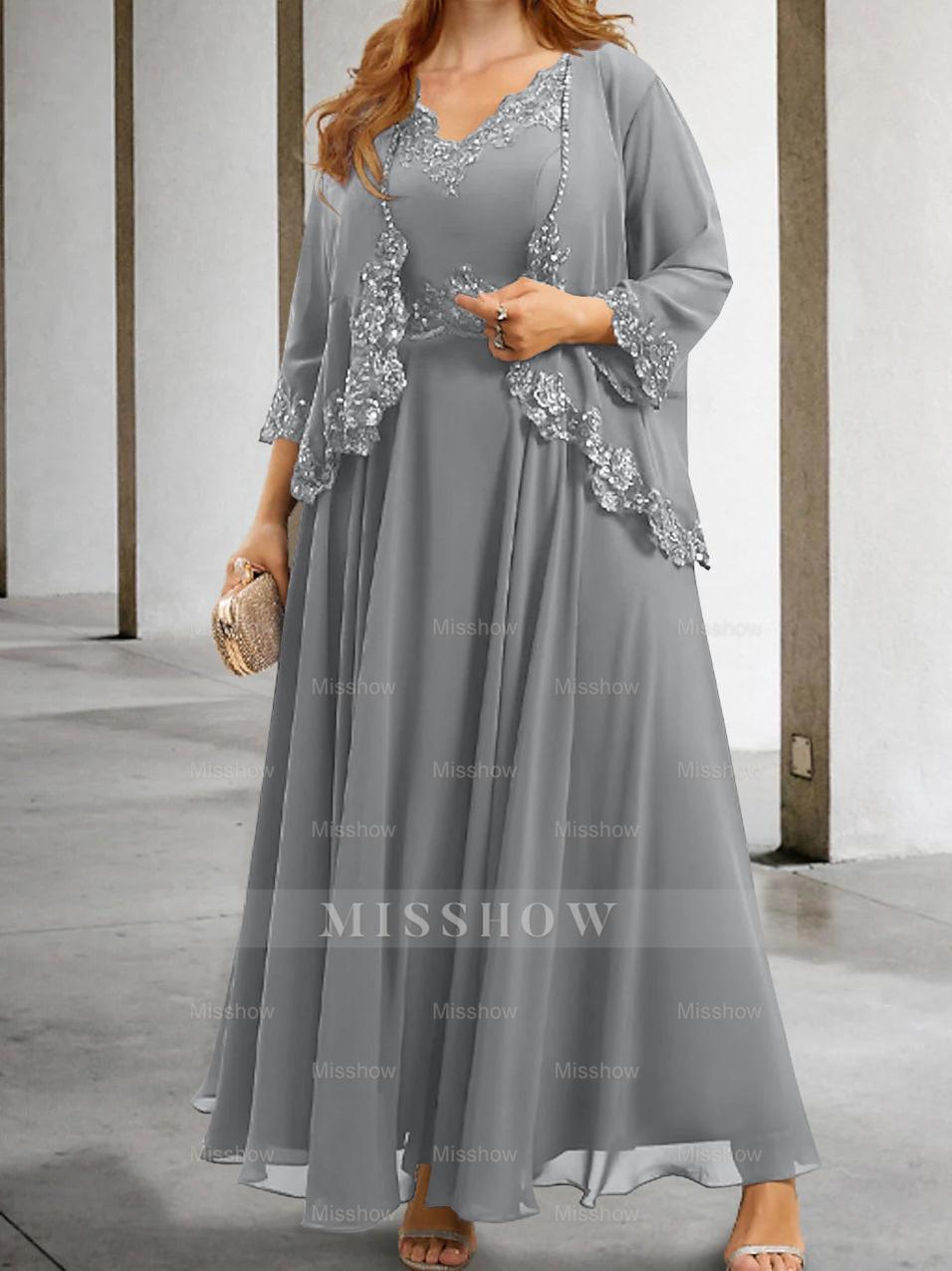 Elegant Mother of the Bride A-Line/Princess Dresses Featuring Applique & Sequins