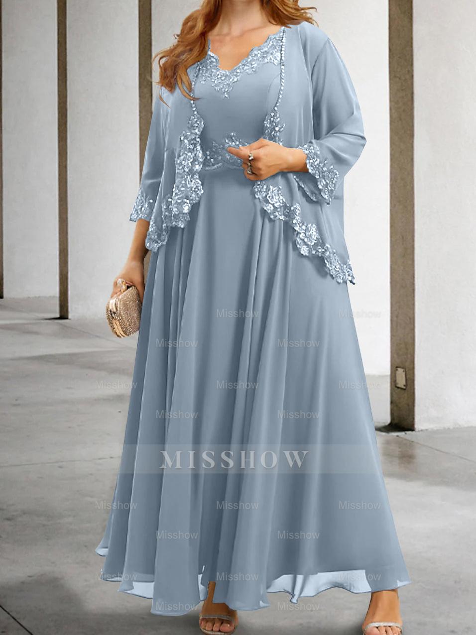 Elegant Mother of the Bride A-Line/Princess Dresses Featuring Applique & Sequins