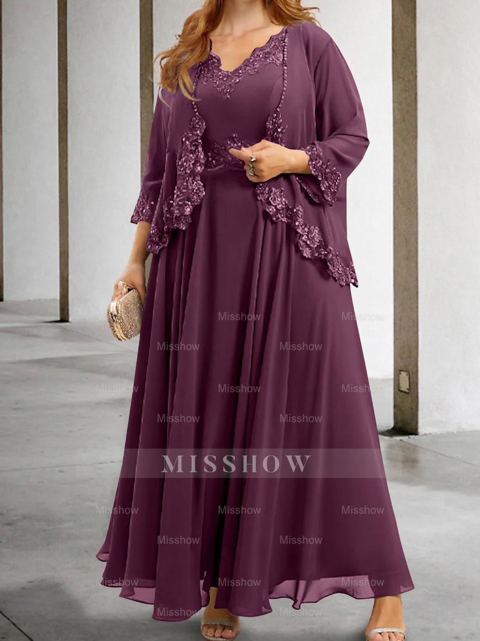 Elegant Mother of the Bride A-Line/Princess Dresses Featuring Applique & Sequins