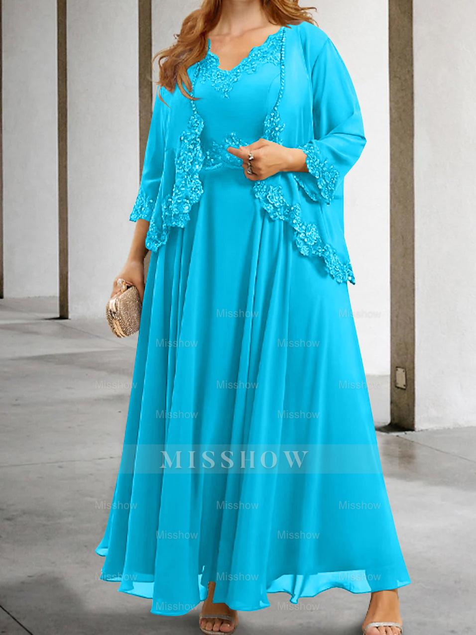 Elegant Mother of the Bride A-Line/Princess Dresses Featuring Applique & Sequins