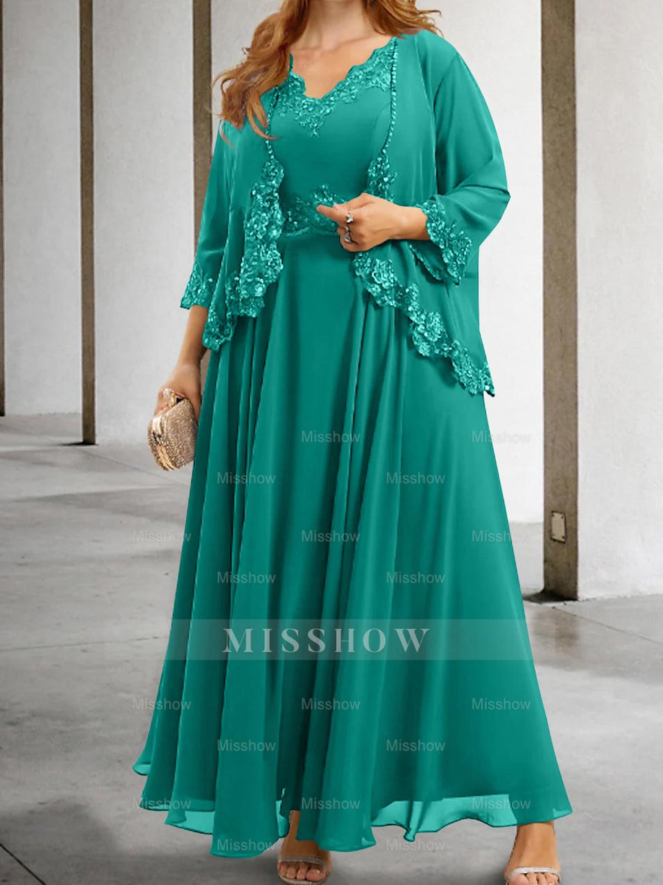 Elegant Mother of the Bride A-Line/Princess Dresses Featuring Applique & Sequins