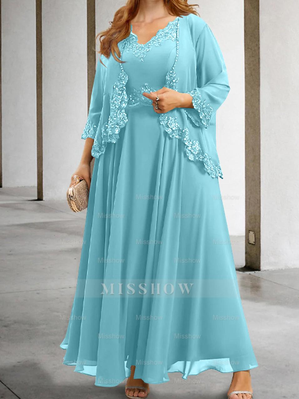 Elegant Mother of the Bride A-Line/Princess Dresses Featuring Applique & Sequins