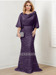 Elegant Mother of the Bride Trumpet/Mermaid Dresses Featuring Applique