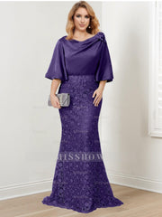 Elegant Mother of the Bride Trumpet/Mermaid Dresses Featuring Applique
