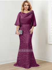 Elegant Mother of the Bride Trumpet/Mermaid Dresses Featuring Applique