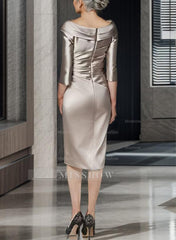 Elegant Off-the-Shoulder Column Gowns for the Mother of the Bride