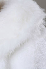 Elegant Warm Tulle White Half-Sleeves Casual Bride Wedding Wraps