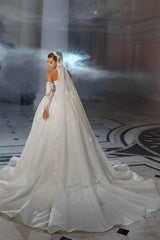 Enchanting White Strapless Lace Sleeveless Sequined Ball Gown Sweep Train Satin Wedding Dresses