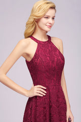 Fabulous A-Line Scoop Sleeveless Appliques Lace Bridesmaid Dresses