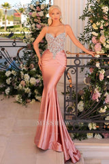 Fabulous Long Green Mermaid Spaghetti Straps Lace Satin Prom Evening Dresses