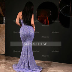 Fabulous Mermaid Sweetheart Sleeveless Rhinestone Sequined Prom Dress