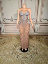 Fabulous Sweetheart Spaghetti Strap Column Beaded Sleeveless Slit Long Tulle Prom Dresses With Rhinestones