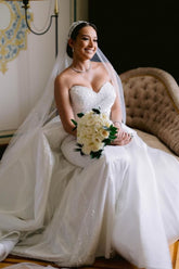 Fabulous White Column Sweetheart Sleeveless Beaded Detachable Train Satin Wedding Dress With Ruffles