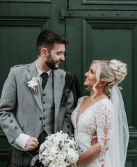 Fabulous White Mermaid V-Neck Lace Long Sleeves Cathedral Train Wedding Dress With Appliques