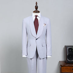 Fashionable Blue Two Pieces Custom Wedding Suit for Grooms