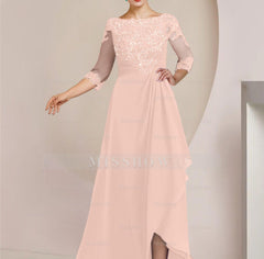 Floor-Length Mother of the Bride A-Line Princess Scoop Dresses