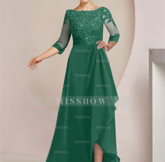 Floor-Length Mother of the Bride A-Line Princess Scoop Dresses