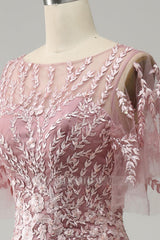 Floor-Length Mother of the Bride Lace Dresses with Trumpet/Mermaid Scoop Half Sleeves