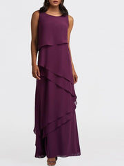 Floor-Length Mother of the Bride Sheath Dress with Matching Jacket