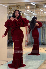 Formal Dress Purple Bubble Sleeves Long Strapless Sequins Beading
