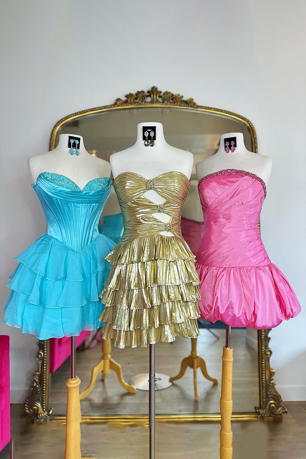 Fuchsia A Line Sweetheart Short Corset Homecoming Dress with Ruffles